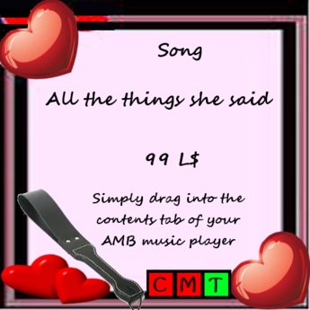 Second Life Marketplace - Song All the things she said